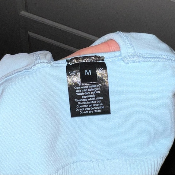 Alphalete Amplify High-Impact Seamless Crossed Back Scrunched Bra Blue Medium 🩵 - Picture 6 of 6